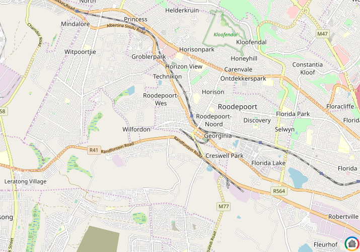 Map location of Roodepoort